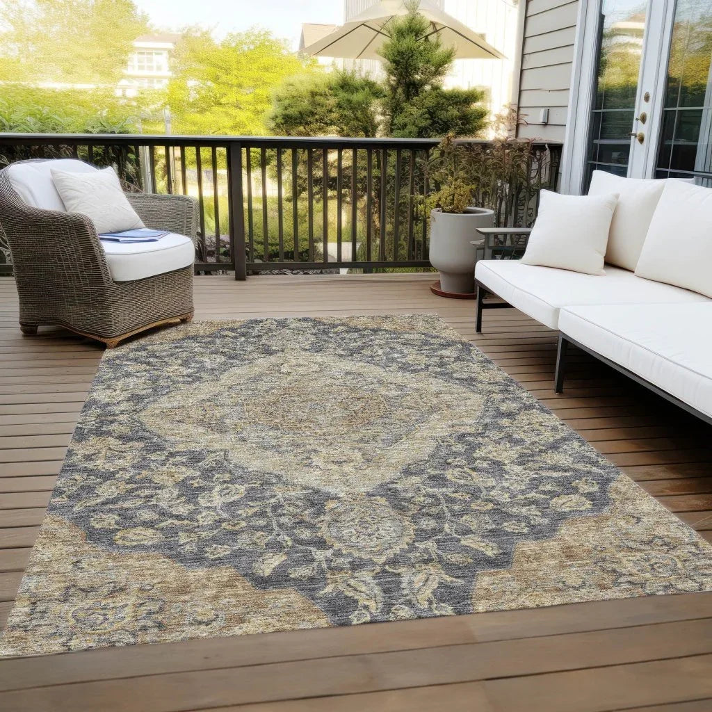 Celia Gray Washable Indoor - Outdoor Rug - LOOMLAN - LOOMLAN Rugs - Outdoor Rugs