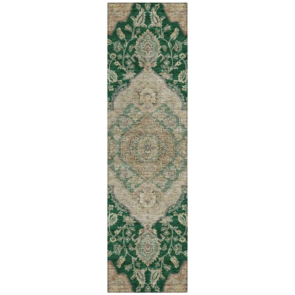 Celia Green Washable Indoor - Outdoor Rug - LOOMLAN - LOOMLAN Rugs - Outdoor Rugs