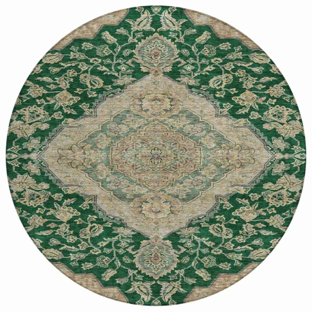 Celia Green Washable Indoor - Outdoor Rug - LOOMLAN - LOOMLAN Rugs - Outdoor Rugs