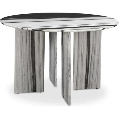 Celia Grey Marble & Wood Round Dining Table-Dining Tables-Moe's Home-LOOMLAN