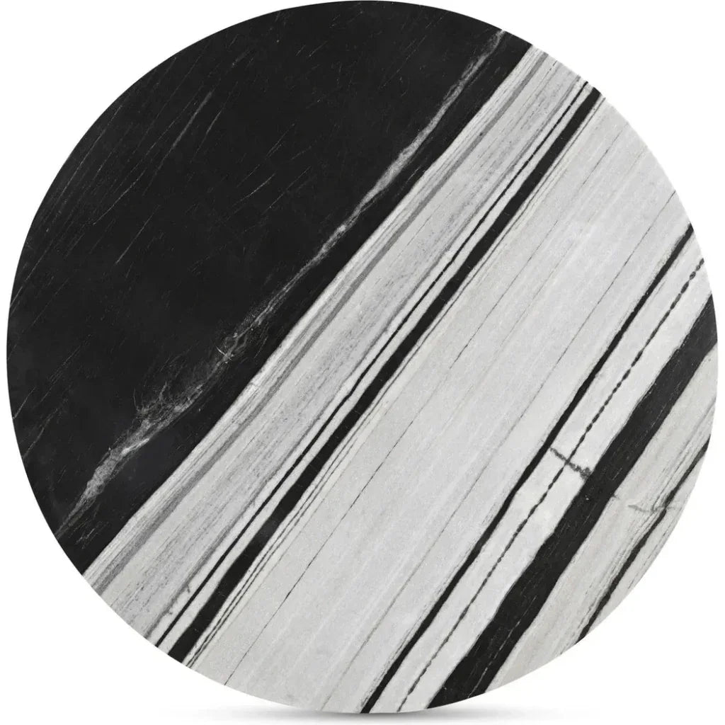 Celia Grey Marble & Wood Round Dining Table-Dining Tables-Moe's Home-LOOMLAN