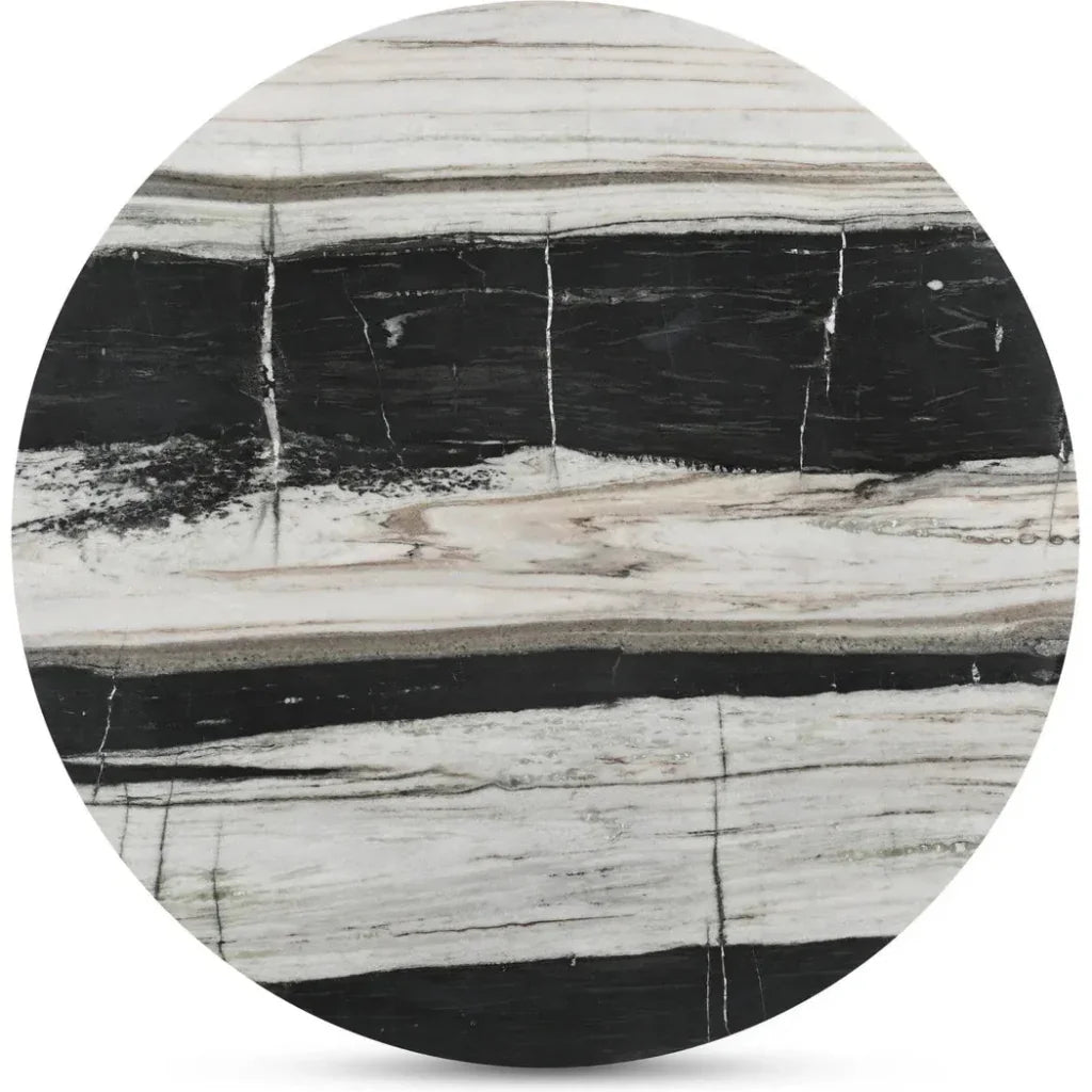 Celia Grey Marble & Wood Round Dining Table-Dining Tables-Moe's Home-LOOMLAN