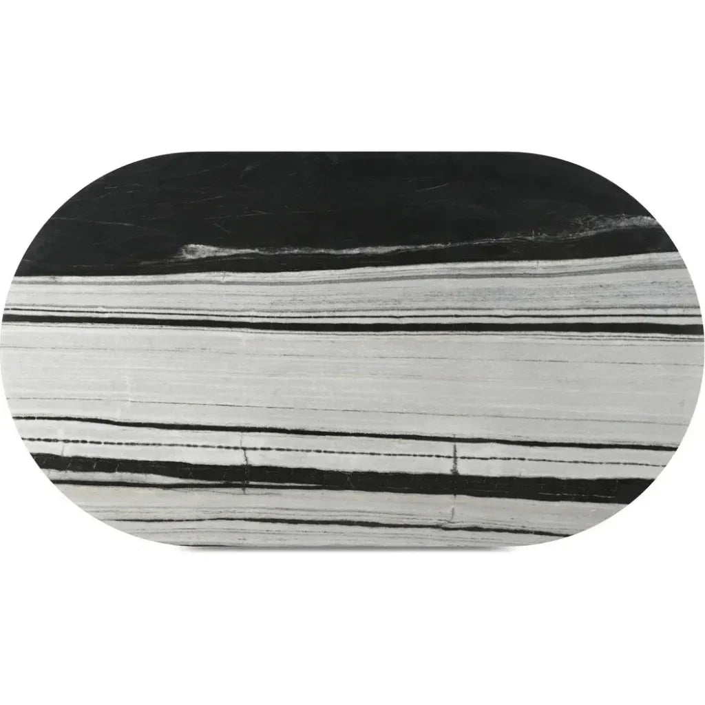 Celia Marble and Wood Oval Dining Table-Dining Tables-Moe's Home-LOOMLAN