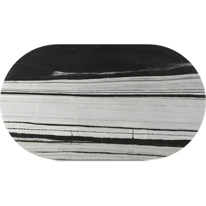 Celia Marble and Wood Oval Dining Table-Dining Tables-Moe's Home-LOOMLAN