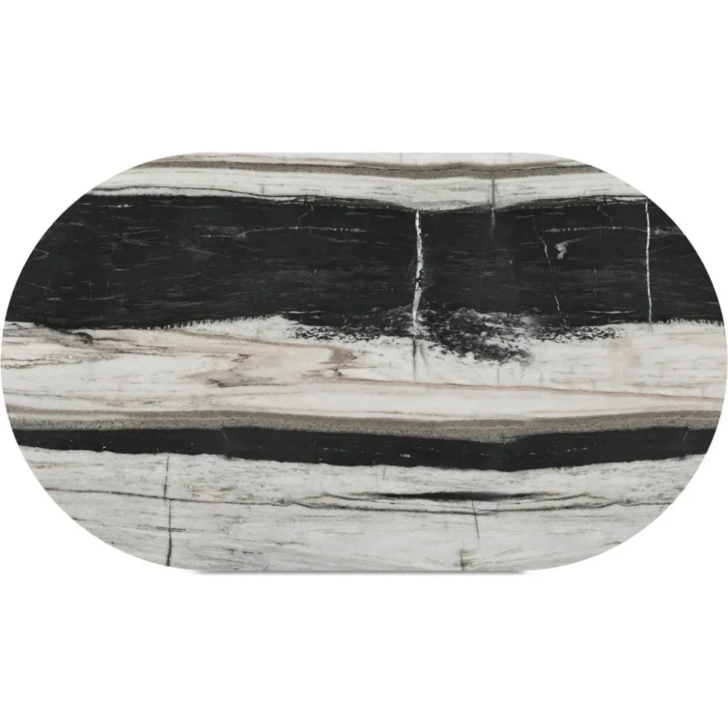 Celia Marble and Wood Oval Dining Table-Dining Tables-Moe's Home-LOOMLAN