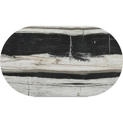 Celia Marble and Wood Oval Dining Table-Dining Tables-Moe's Home-LOOMLAN