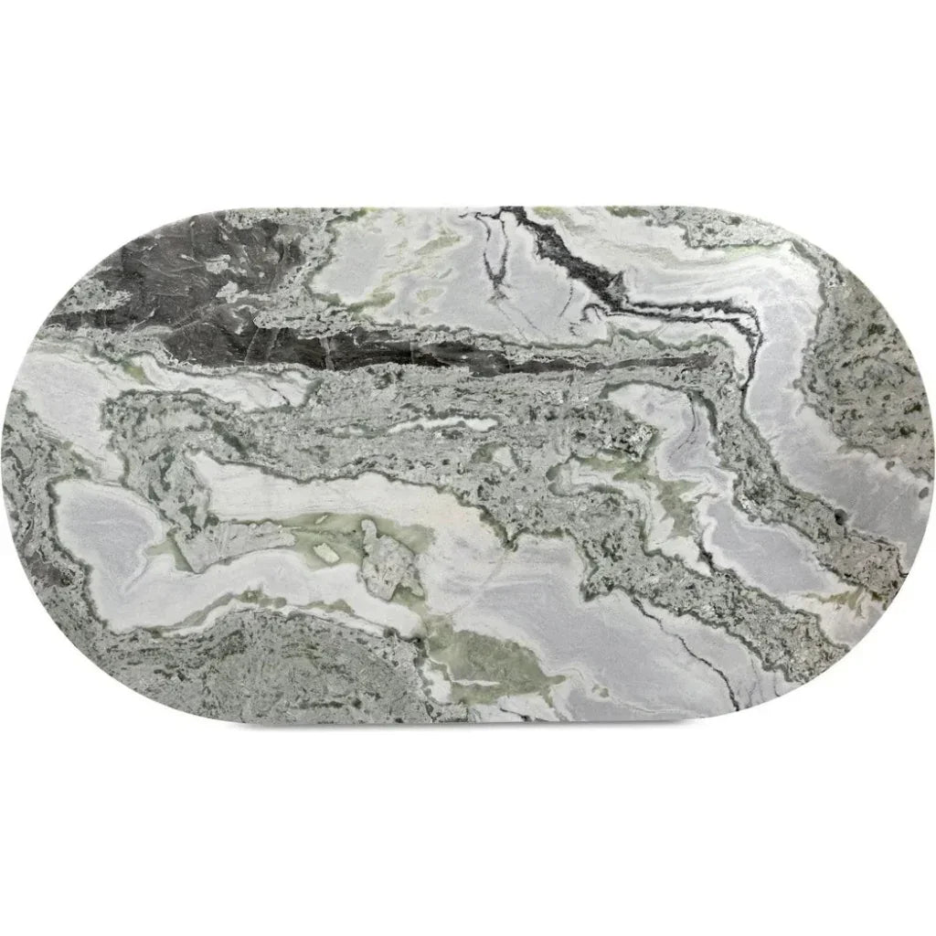 Celia Marble and Wood Oval Dining Table-Dining Tables-Moe's Home-LOOMLAN