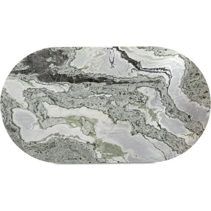 Celia Marble and Wood Oval Dining Table-Dining Tables-Moe's Home-LOOMLAN