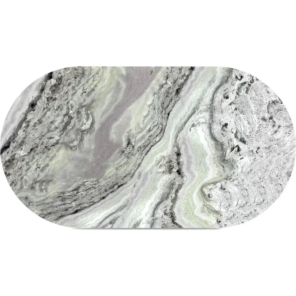 Celia Marble and Wood Oval Dining Table-Dining Tables-Moe's Home-LOOMLAN