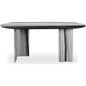 Celia Marble and Wood Oval Dining Table-Dining Tables-Moe's Home-Black-LOOMLAN