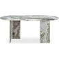 Celia Marble and Wood Oval Dining Table-Dining Tables-Moe's Home-Green-LOOMLAN