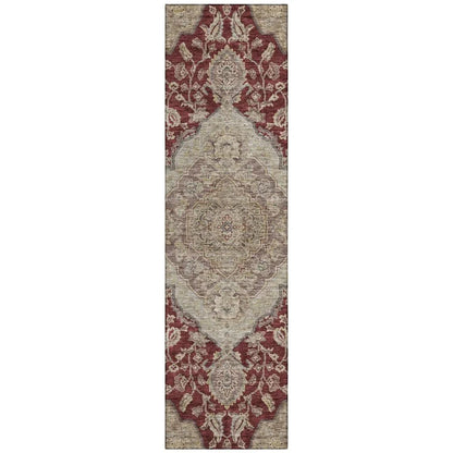 Celia Red Washable Indoor - Outdoor Rug - LOOMLAN - LOOMLAN Rugs - Outdoor Rugs
