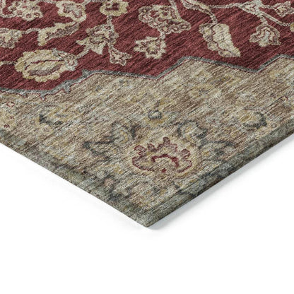 Celia Red Washable Indoor - Outdoor Rug - LOOMLAN - LOOMLAN Rugs - Outdoor Rugs