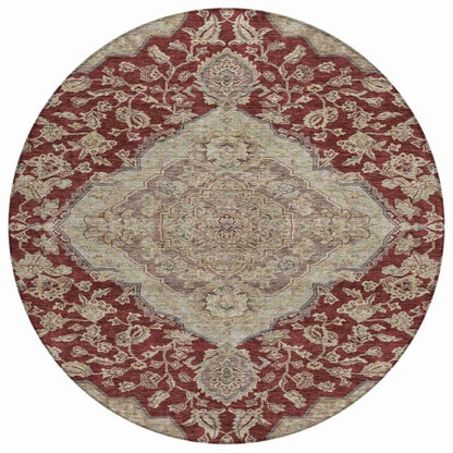 Celia Red Washable Indoor - Outdoor Rug - LOOMLAN - LOOMLAN Rugs - Outdoor Rugs