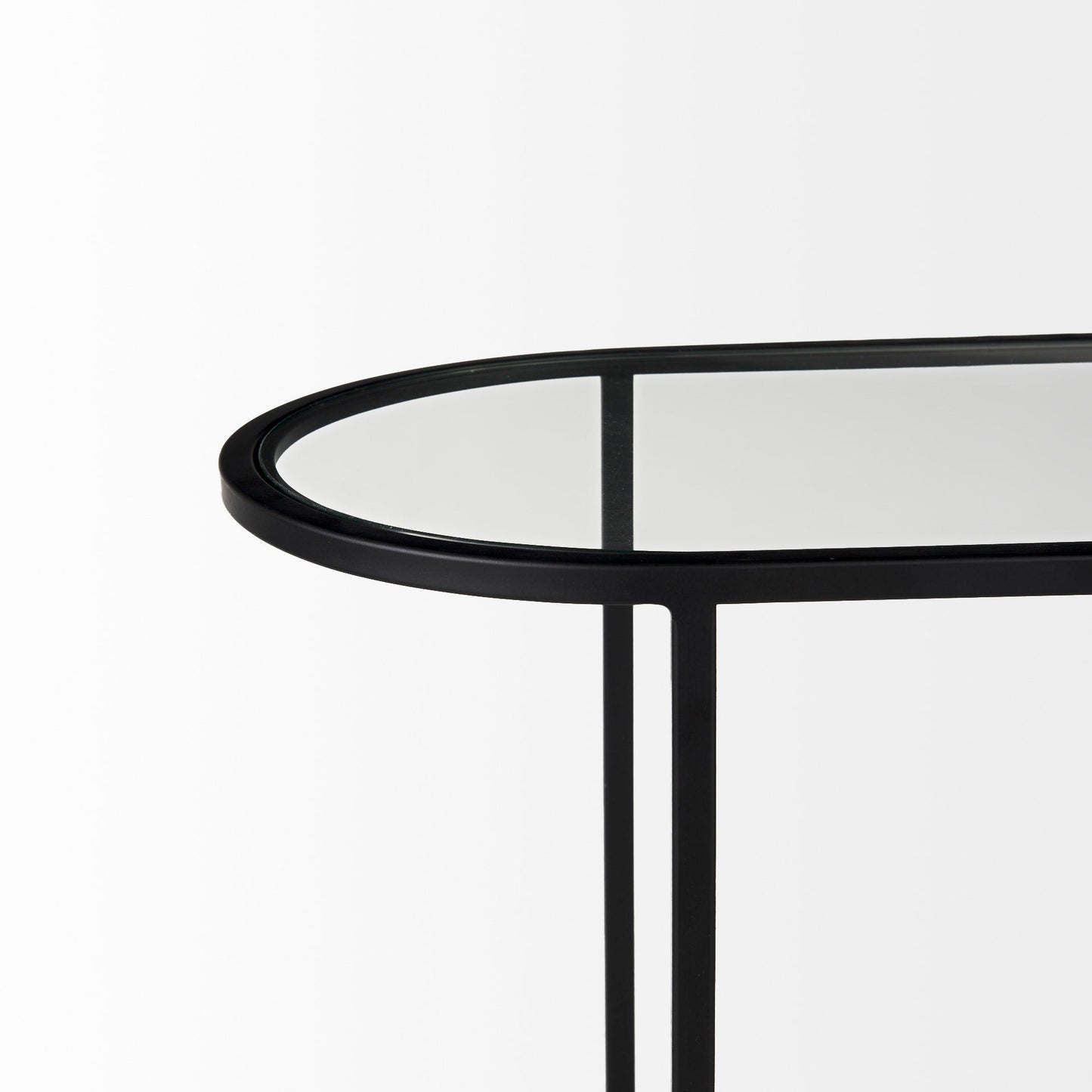 Celine Black Metal Frame Nesting Table (2PC)