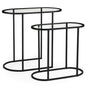 Celine Black Metal Frame Nesting Table (2PC)