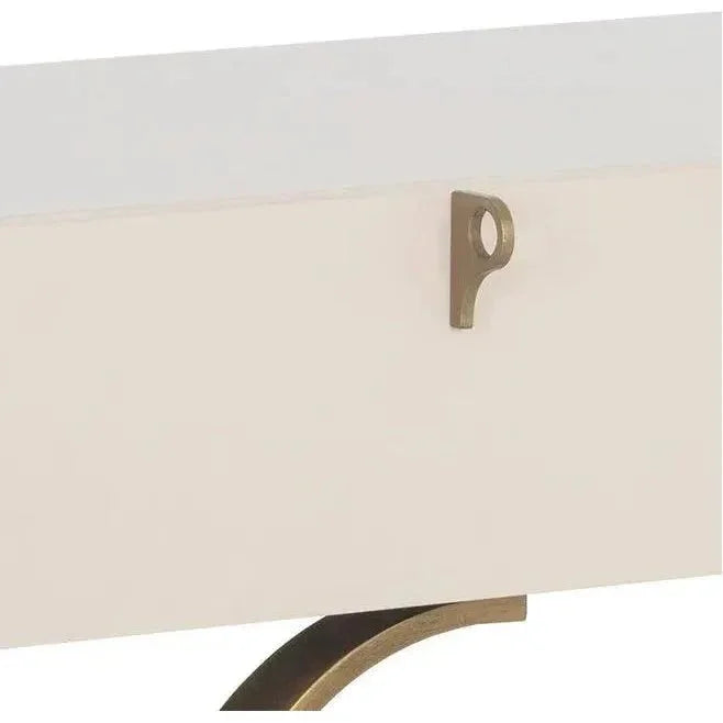 Celine Console Table Cream Antique Brass Legs - LOOMLAN - SUNPAN - Console Tables