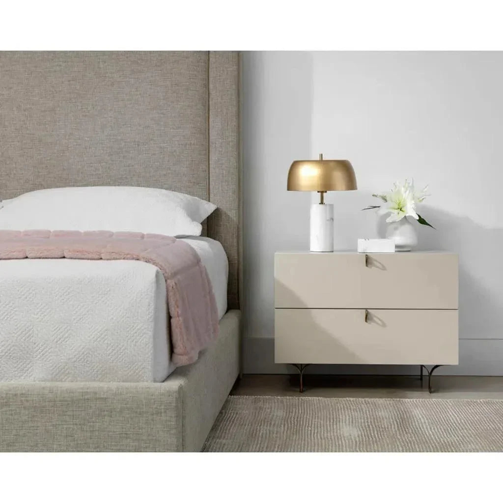 Celine Wooden Stylish Large Nightstand - LOOMLAN - SUNPAN - Nightstands