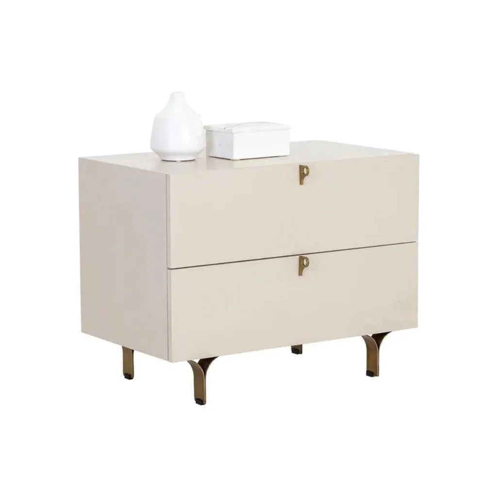 Celine Wooden Stylish Large Nightstand - LOOMLAN - SUNPAN - Nightstands