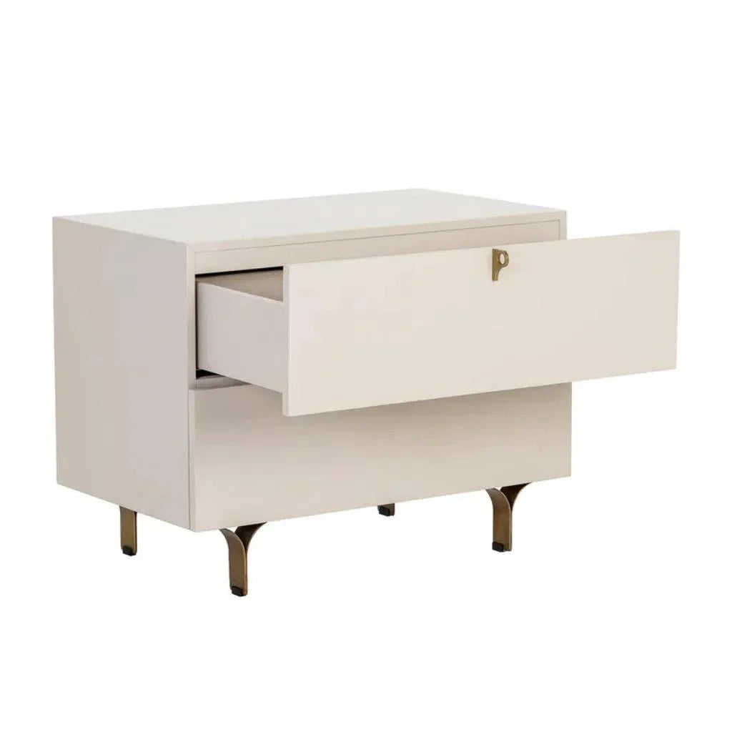 Celine Wooden Stylish Large Nightstand - LOOMLAN - SUNPAN - Nightstands