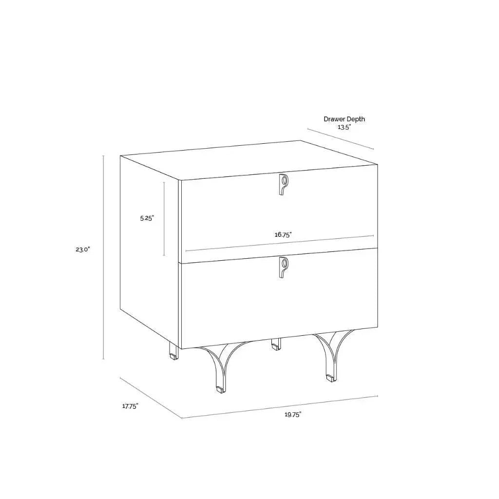 Celine Wooden Stylish Small Nightstand - LOOMLAN - SUNPAN - Nightstands