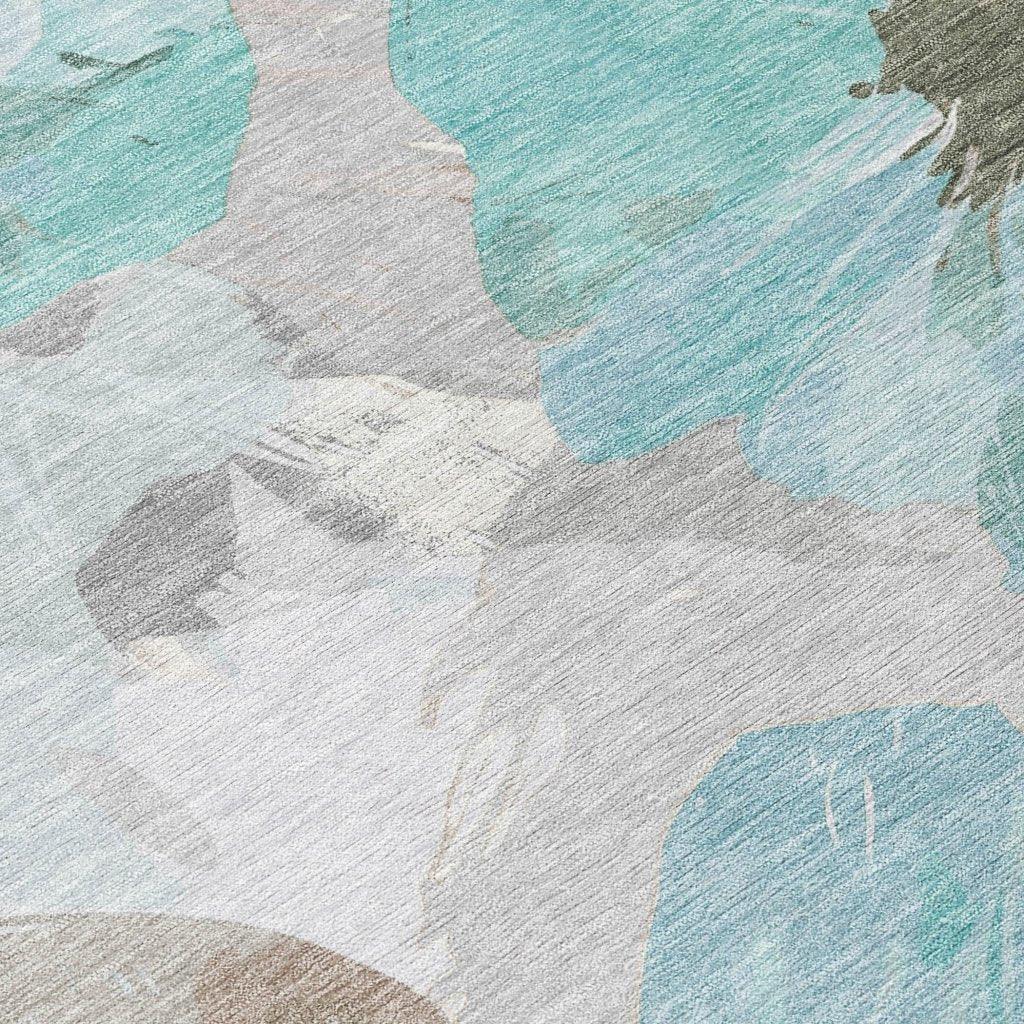 Celuve Teal Washable Indoor - Outdoor Rug - LOOMLAN - LOOMLAN Rugs - Outdoor Rugs