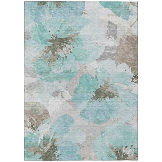 Celuve Teal Washable Indoor - Outdoor Rug - LOOMLAN - LOOMLAN Rugs - Outdoor Rugs