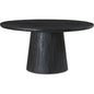 Cember Solid Wood Black Round Dining Table-Dining Tables-Moe's Home-LOOMLAN