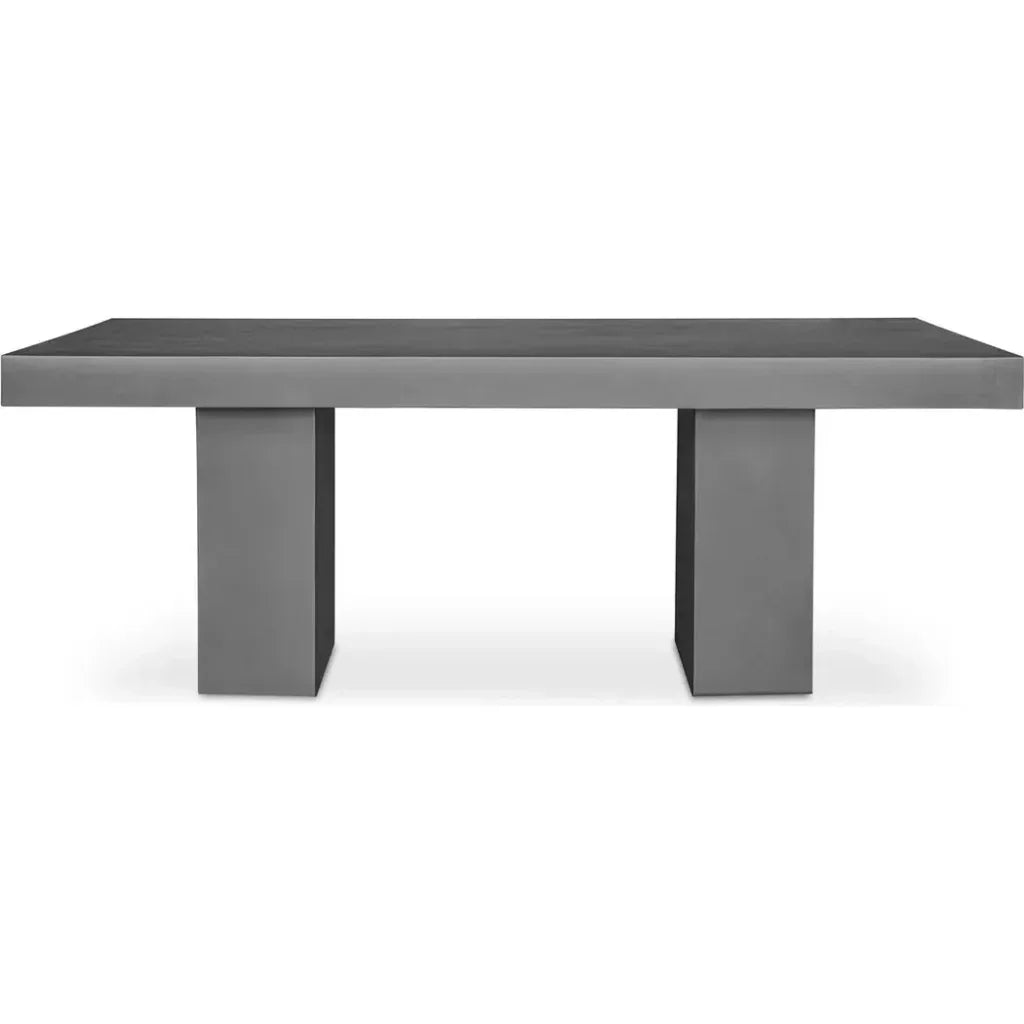 Cement Outdoor Dining Table Grey-Outdoor Dining Tables-Moe's Home-LOOMLAN