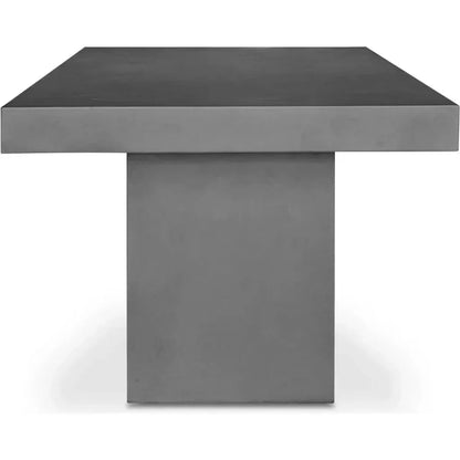 Cement Outdoor Dining Table Grey-Outdoor Dining Tables-Moe's Home-LOOMLAN