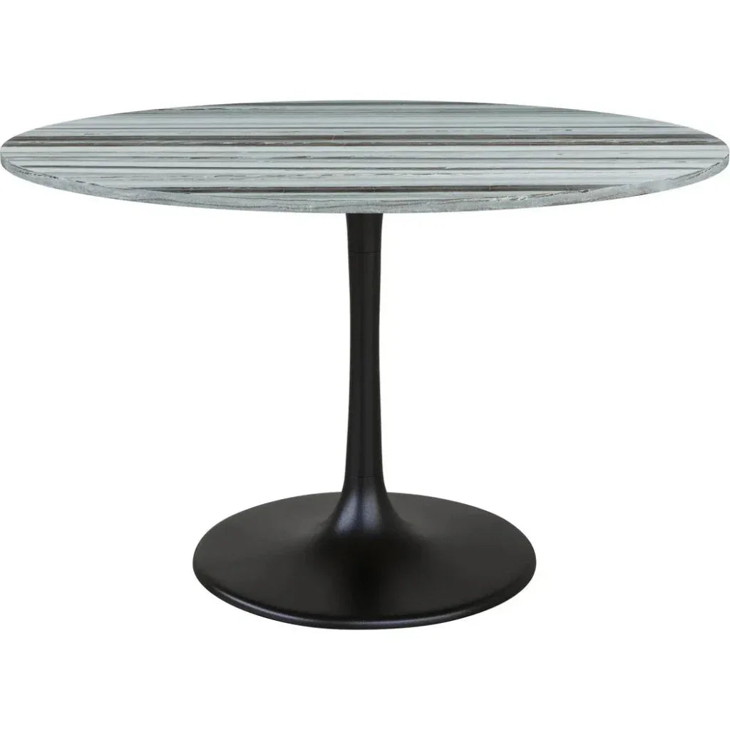 Central City Dining Table Gray & Black-Dining Tables-Zuo Modern-LOOMLAN
