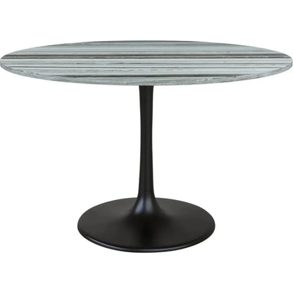 Central City Dining Table Gray & Black-Dining Tables-Zuo Modern-LOOMLAN