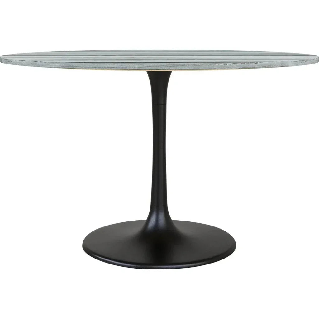 Central City Dining Table Gray & Black-Dining Tables-Zuo Modern-LOOMLAN