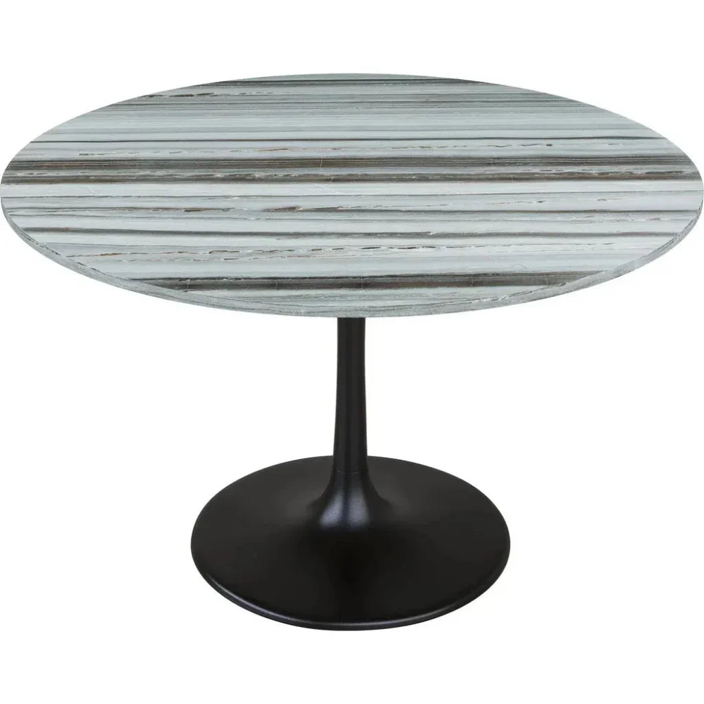 Central City Dining Table Gray & Black-Dining Tables-Zuo Modern-LOOMLAN