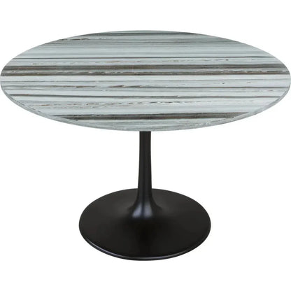 Central City Dining Table Gray & Black-Dining Tables-Zuo Modern-LOOMLAN