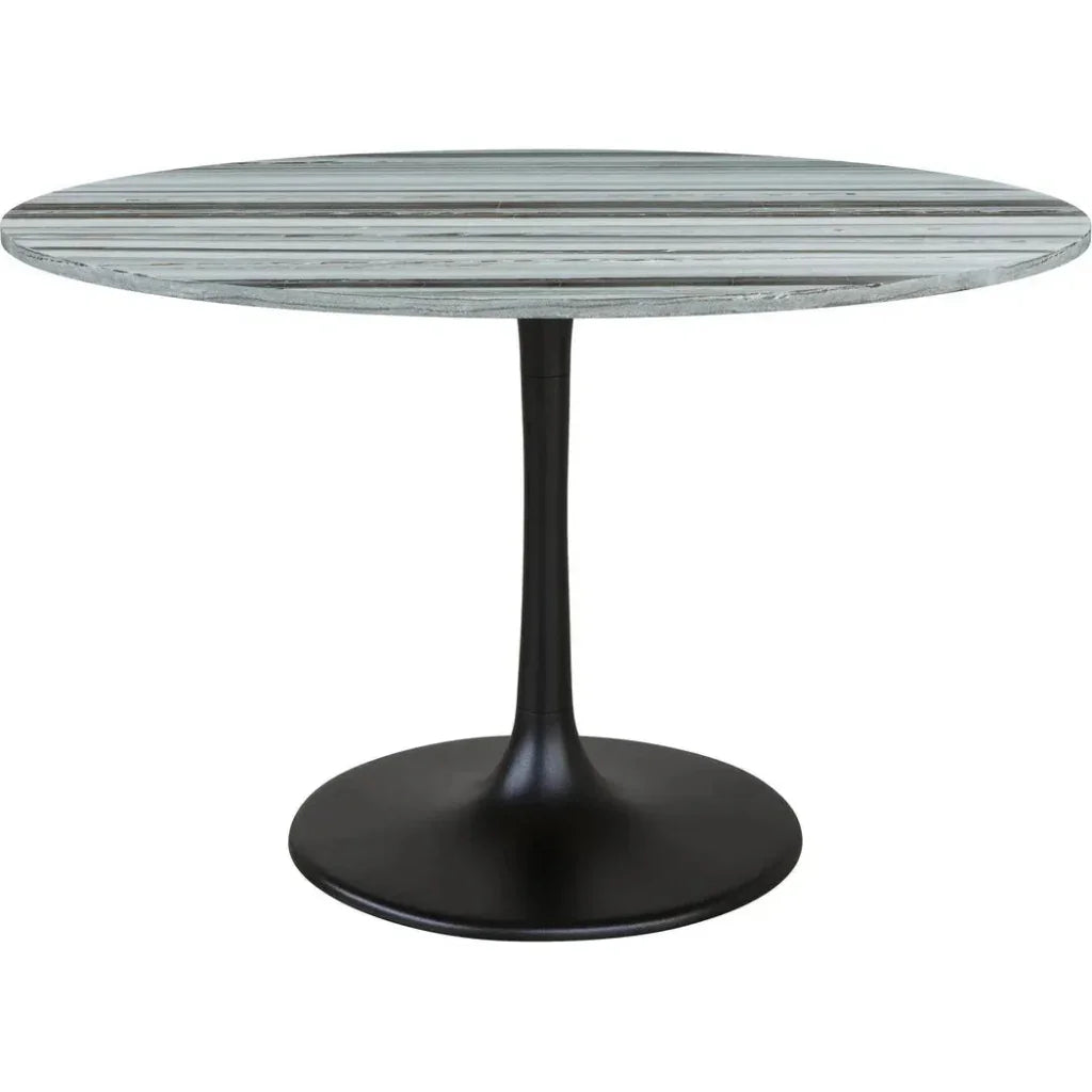 Central City Dining Table Gray & Black-Dining Tables-Zuo Modern-LOOMLAN