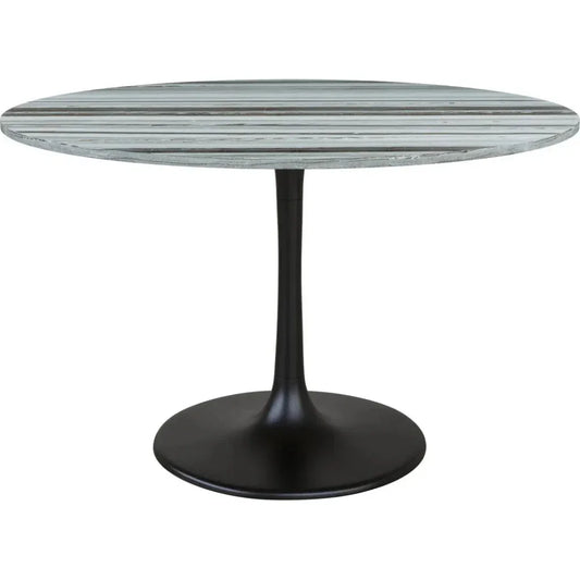 Central City Dining Table Gray & Black-Dining Tables-Zuo Modern-LOOMLAN