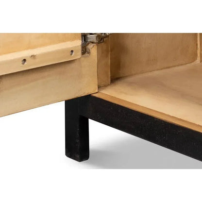 Centrum Four Door Sideboard Black Finish - LOOMLAN - Sarreid - Sideboards