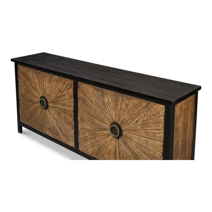 Centrum Four Door Sideboard Black Finish - LOOMLAN - Sarreid - Sideboards