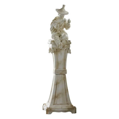 Ceramic Made Chinoiserie Human Sculpture - LOOMLAN - Chelsea House - Statues & Sculptures