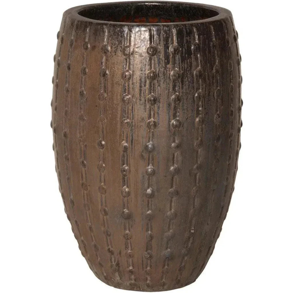 Ceramic Round Studded Planter - LOOMLAN - Planters