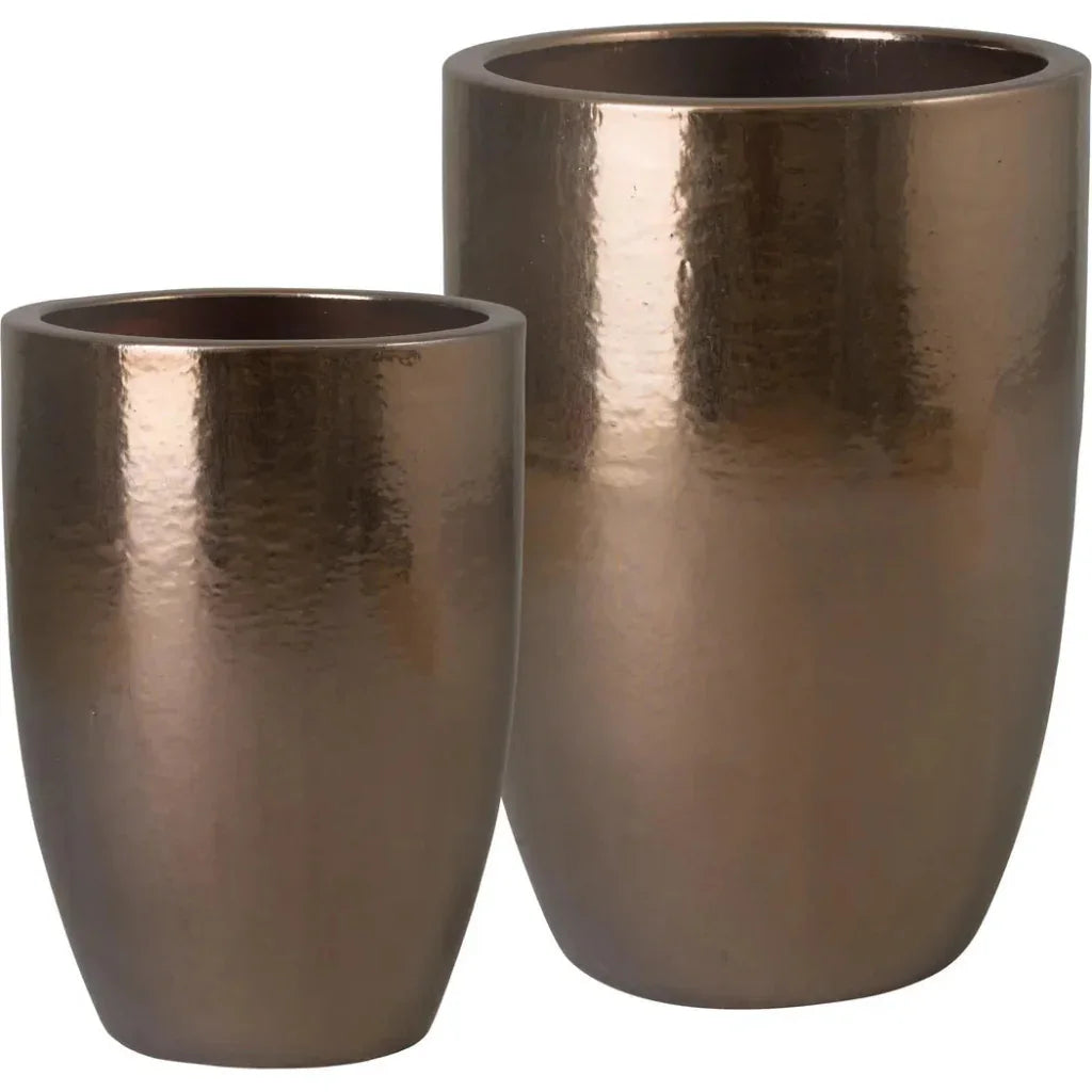 Ceramic Round Tall Planter - LOOMLAN - Emissary - Planters