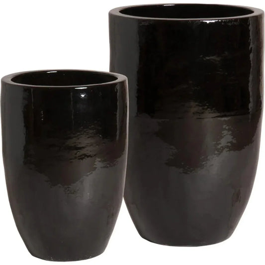 Ceramic Round Tall Planter - LOOMLAN - Emissary - Planters