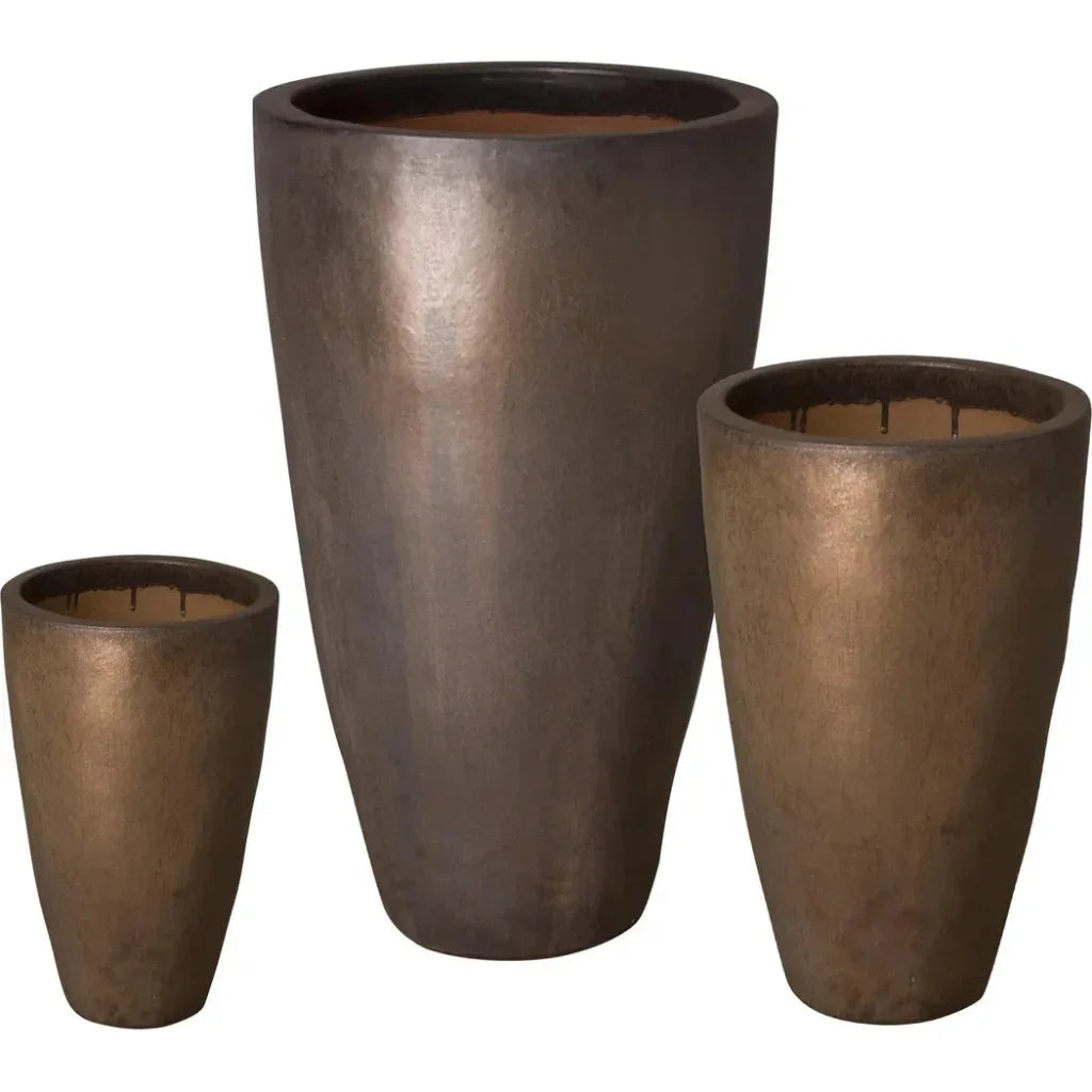 Ceramic Tall Round Planter - LOOMLAN - Emissary - Planters
