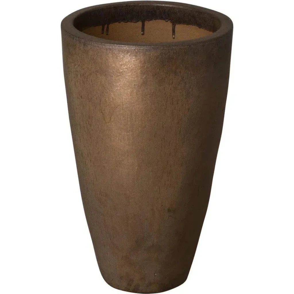Ceramic Tall Round Planter - LOOMLAN - Emissary - Planters