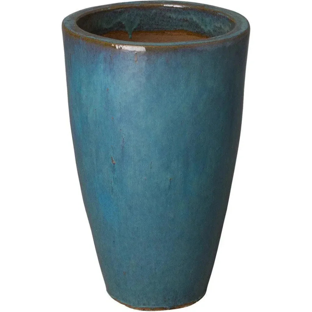 Ceramic Tall Round Planter - LOOMLAN - Emissary - Planters