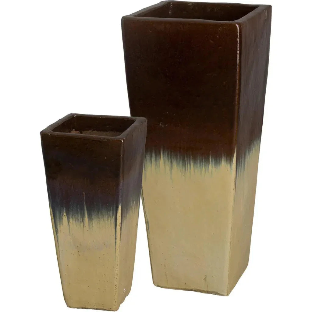 Ceramic Tall Square Planter - LOOMLAN - Emissary - Planters