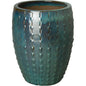 Ceramic Tall Stud Round Planter - LOOMLAN - Planters