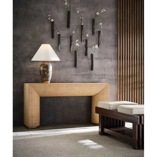 Chaiaki Sandy Clay Handcrafted Table Lamp - LOOMLAN - Wildwood - Table Lamps