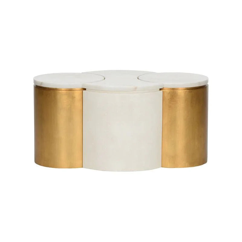 Chain Marble Top Barrel Shaped Table Set - LOOMLAN - Chelsea House - Coffee Tables